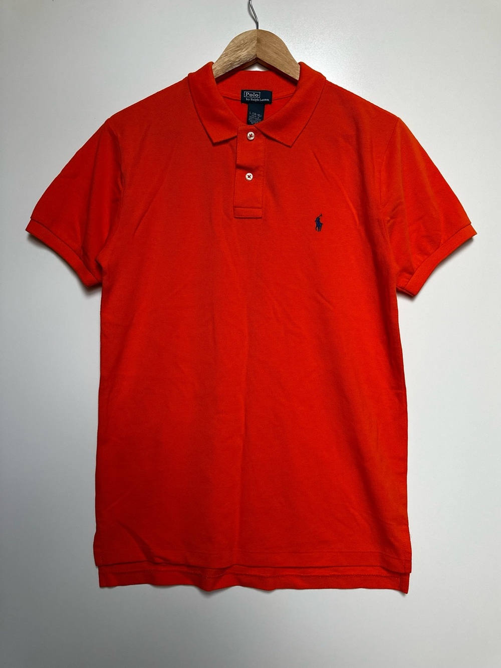 NWT Polo Ralph Lauren Boys L 14-16 Resort Orange Mesh Short Sleeve Polo Blue Pon
